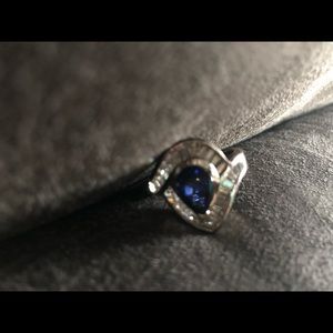 Sapphire and Diamonique ~ Man made stones